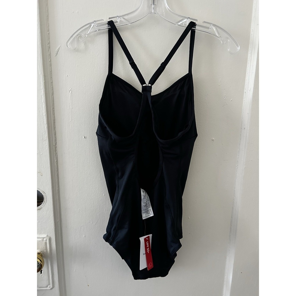 Baleaf Womens One Piece Swimsuit Black UPF 50+ Adjustable Crossback Training 36 - Picture 2 of 6